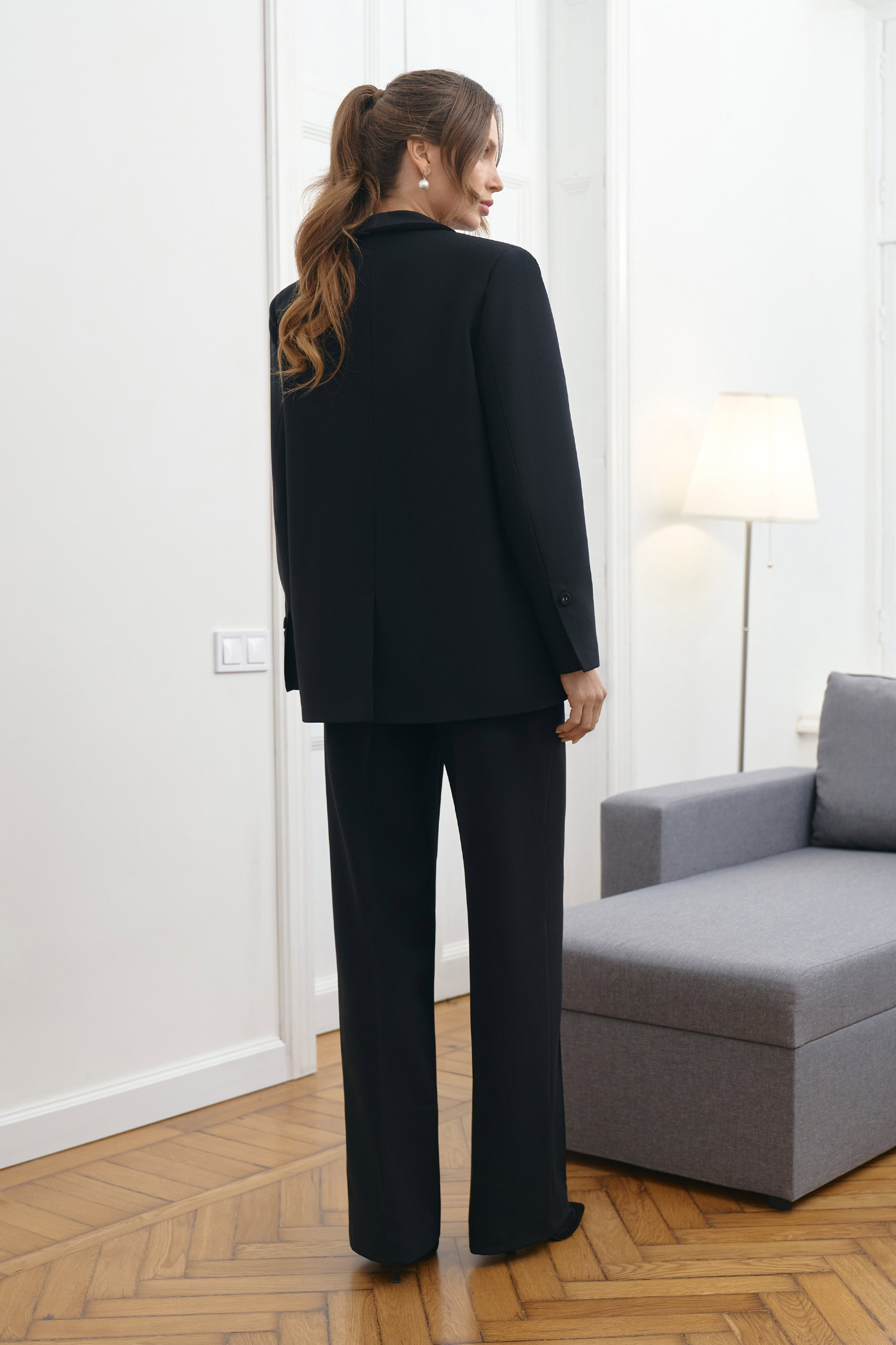 Двубортный жакет oversize кроя BL52201